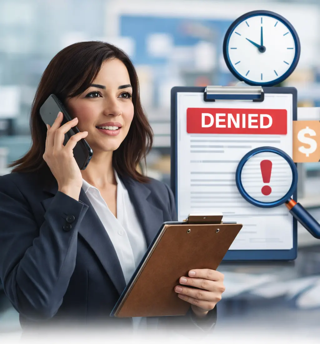 Revenue cycle specialist handling denied insurance claims and performing accounts receivable follow-up